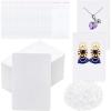 imageEarring Cards Anezus 100 Pcs Earring Display Cards Earring Holder Cards with 200 Earring Backs and 100 Self Sealing Bags for Earrings Necklace Jewelry Display Kraft Color 35x24 InchesWhite