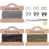 imageJewelry Chains for Making Jewelry Anezus 48 Feet Stainless Steel Silver Bronze and Black Chains with Jump Rings and Lobster Clasps for Jewelry Necklace and Bracelet Making 20 mm