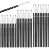 imageMiniature Detail Paint Brushes Anezus 30 Pcs Paintbrushes Small Watercolor Artists Paint Brushes for Acrylics Oil Model Craft Nail Detail Painting Size 000