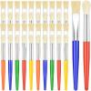 imagePaint Brushes Anezus 50 Pcs Kids Paint Brushes Bulk Toddler Paint Brushes Set with Big Round Paint Brush and Large Flat Paint Brushes for Preschool Children Painting Party SuppliesMix
