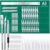 imageSelf Healing Cutting Mat for Sewing Anezus 12quot x 18quot Cutting Mat Craft Knife Kit with Sewing Mat Craft Knife and SK5 Carving Blades Retractable Utility Knife Steel Ruler for Sewing Rotary Cutter