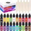 imageanezus 20 Colors Epoxy Resin Color Pigment Epoxy Resin Pigment Liquid Dye Resin Ink UV Resin Colorant for Epoxy Resin Jewelry Making Supplies