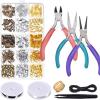 imageanezus Jewelry Repair Kit with Jewelry Pliers Jewelry Making Tools Beading String and Jewelry Making Supplies for Jewelry Repair Jewelry Making and Beading