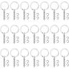 imageanezus Key Chain Rings 100Pcs Key Chains Keychain Rings Bulk Flat Key Ring Blanks Key Hook Keychain Hardware for Shrinky Dink and Keychain Craft