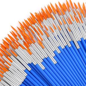 image100Pcs Small Paint Brushes Bulk Anezus Flat Top Acrylic Classroom Brush for Kids Mini Paint Brushes for Touch Up Crafts Detail PaintingFine Paint Brushes