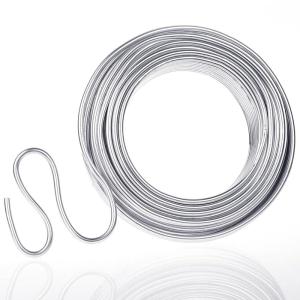 imageAluminum Wire Anezus 9 Gauge Bendable Metal Wire Armature Aluminum Craft Wire for Wreath Making Beading Floral Silver 3 mm Thickness9 Gauge3 mm