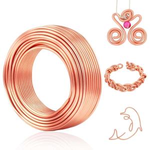 imageAluminum Wire Anezus 9 Gauge Bendable Metal Wire Armature Aluminum Craft Wire for Wreath Making Beading Floral Silver 3 mm Thickness9 gauge