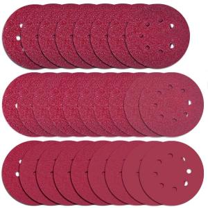 imageAnezus 75 Pcs 5 Inch 8 Holes Sanding Discs 80 100 120 240 320 Grit Hoop and Loop Sandpaper for Random Sander