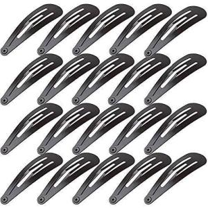 imageAnezus 80 Pcs Hair Clips Hair Barrettes 2 Inch Snap NonSlip Metal Hair Clipsblack