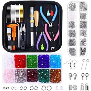 imageAnezus Jewelry Making Kit  Supplies with Pliers Findings Wire Beads for Making Wrapping and Repair