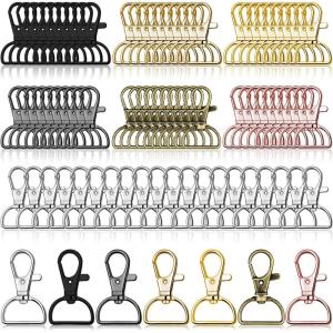 imageKey Chain Clip Hook Anezus D Ring Clip Keychain Lanyard Swivel Snap Hooks Clip on Key Ring for Crafts and Purse Hardware 34 inchMulticolors