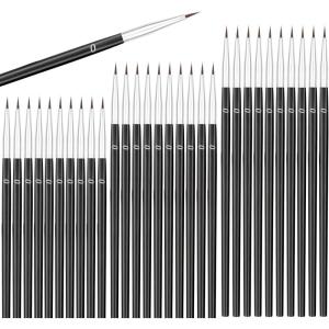 imageMiniature Detail Paint Brushes Anezus 30 Pcs Paintbrushes Small Watercolor Artists Paint Brushes for Acrylics Oil Model Craft Nail Detail Painting Size 000