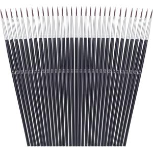 imageMiniature Detail Paint Brushes Anezus 30 Pcs Paintbrushes Small Watercolor Artists Paint Brushes for Acrylics Oil Model Craft Nail Detail Painting Size 0000