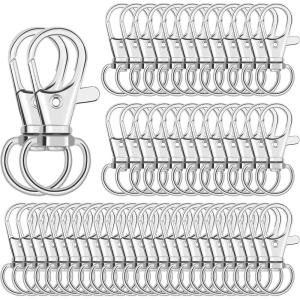 imageanezus 100Pcs Key Chain Clip Hooks Swivel Lanyard Snap Hook Keychain Hooks for Lanyard Key Rings Crafting