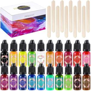 imageanezus 20 Colors Epoxy Resin Color Pigment Epoxy Resin Pigment Liquid Dye Resin Ink UV Resin Colorant for Epoxy Resin Jewelry Making Supplies