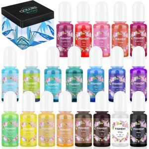 imageanezus 20 Colors Resin Color Pigment Resin Pigment Liquid Dye Resin Ink Epoxy Resin Colorant for Resin Jewelry Making Supplies
