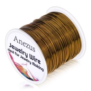 imageanezus 20 Gauge Jewelry Wire 28 Yards Craft Wire Tarnish Resistant Copper Beading Wire for Jewelry Making Supplies and CraftingAntique BronzeAntique Bronze