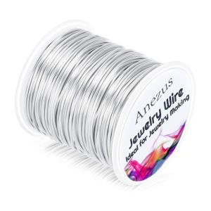 imageanezus 20 Gauge Jewelry Wire 28 Yards Craft Wire Tarnish Resistant Copper Beading Wire for Jewelry Making Supplies and CraftingAntique BronzeSilver