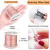 image18 Gauge Jewelry Wire for Jewelry Making Anezus Craft Wire Tarnish Resistant Copper Beading Wire for Jewelry Making Supplies and Crafting 18 Gauge BlackRose Gold