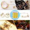 image22 Gauge Jewelry Wire Anezus Craft Wire Tarnish Resistant Copper Beading Wire for Jewelry Making Supplies and Crafting Gold 49 Yards45 MetersGold