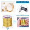 image22 Gauge Jewelry Wire Anezus Craft Wire Tarnish Resistant Copper Beading Wire for Jewelry Making Supplies and Crafting Gold 49 Yards45 MetersGold