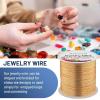 image22 Gauge Jewelry Wire Anezus Craft Wire Tarnish Resistant Copper Beading Wire for Jewelry Making Supplies and Crafting Gold 49 Yards45 MetersKC Gold