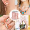 image22 Gauge Jewelry Wire Anezus Craft Wire Tarnish Resistant Copper Beading Wire for Jewelry Making Supplies and Crafting Gold 49 Yards45 MetersRose Gold