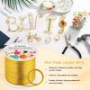 imageAnezus 12 Gauge Aluminum Wire 100 Feet  2mm Metal Armature Bendable Sculpting Wire for Crafts Wreath Making Jewelry Making Beading Floral Silvergold
