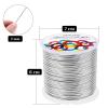 imageAnezus 12 Gauge Aluminum Wire 100 Feet  2mm Metal Armature Bendable Sculpting Wire for Crafts Wreath Making Jewelry Making Beading Floral Silversilver
