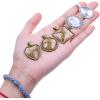 imageAnezus 60Pcs Pendant Trays Bezel Pendant Trays Blanks with Glass Cabochons for Pendants Making and Jewelry Making 5 Styles