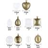 imageAnezus 60Pcs Pendant Trays Bezel Pendant Trays Blanks with Glass Cabochons for Pendants Making and Jewelry Making 5 Styles