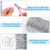 imageAnezus Bendable Craft Metal Wire  540 Feet 18 Gauge Flexible Beading Wire for Wreath Making Jewelry Making Floral Silver 1mm