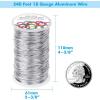 imageAnezus Bendable Craft Metal Wire  540 Feet 18 Gauge Flexible Beading Wire for Wreath Making Jewelry Making Floral Silver 1mm
