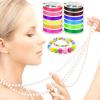 imageElastic String for Bracelets Anezus 12 Rolls Crystal Beading Wire for Jewelry Making Stretch Magic Bead Cord for Beading Bracelets and Jewelry MakingCrystal Round