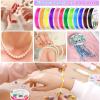 imageElastic String for Bracelets Anezus 12 Rolls Crystal Beading Wire for Jewelry Making Stretch Magic Bead Cord for Beading Bracelets and Jewelry MakingCrystal Round