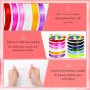imageElastic String for Bracelets Anezus 12 Rolls Crystal Beading Wire for Jewelry Making Stretch Magic Bead Cord for Beading Bracelets and Jewelry MakingFlat