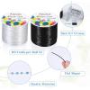 imageStretchy String for Bracelets Anezus 2Pcs Elastic String Jewelry Bead Cord with Large Eye Beading Needles for Seed Beads Pony Beads Clay Beads Bracelet Necklace and Jewelry Making Black ampamp White