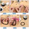 imageStretchy String for Bracelets Anezus 2Pcs Elastic String Jewelry Bead Cord with Large Eye Beading Needles for Seed Beads Pony Beads Clay Beads Bracelet Necklace and Jewelry Making Black ampamp White