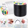 imageStretchy String for Bracelets Anezus 2Pcs Elastic String Jewelry Bead Cord with Large Eye Beading Needles for Seed Beads Pony Beads Clay Beads Bracelet Necklace and Jewelry Making Black ampamp White