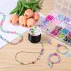 imageStretchy String for Bracelets Anezus Elastic String Jewelry Bead Cord with 2pcs Large Eye Beading Needles for Seed Beads Pony Beads Bracelets and Jewelry Making WhiteBlack
