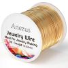 image22 Gauge Jewelry Wire Anezus Craft Wire Tarnish Resistant Copper Beading Wire for Jewelry Making Supplies and Crafting Gold 49 Yards45 MetersKC Gold