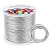 imageAnezus 12 Gauge Aluminum Wire 100 Feet  2mm Metal Armature Bendable Sculpting Wire for Crafts Wreath Making Jewelry Making Beading Floral Silversilver