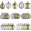 imageAnezus 60Pcs Pendant Trays Bezel Pendant Trays Blanks with Glass Cabochons for Pendants Making and Jewelry Making 5 Styles