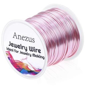 image18 Gauge Jewelry Wire for Jewelry Making Anezus Craft Wire Tarnish Resistant Copper Beading Wire for Jewelry Making Supplies and Crafting 18 Gauge BlackRose Gold Pink