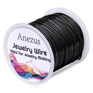 image18 Gauge Jewelry Wire for Jewelry Making Anezus Craft Wire Tarnish Resistant Copper Beading Wire for Jewelry Making Supplies and Crafting 18 Gauge BlackBlack