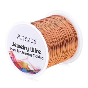 image22 Gauge Jewelry Wire Anezus Craft Wire Tarnish Resistant Copper Beading Wire for Jewelry Making Supplies and Crafting Gold 49 Yards45 MetersCopper