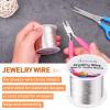 image22 Gauge Jewelry Wire Anezus Craft Wire Tarnish Resistant Copper Beading Wire for Jewelry Making Supplies and Crafting Antique Bronze 49 Yards45 MetersSilver