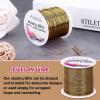 image22 Gauge Jewelry Wire Anezus Craft Wire Tarnish Resistant Copper Beading Wire for Jewelry Making Supplies and Crafting Antique Bronze 49 Yards45 MetersAntique Bronze