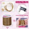 image22 Gauge Jewelry Wire Anezus Craft Wire Tarnish Resistant Copper Beading Wire for Jewelry Making Supplies and Crafting Antique Bronze 49 Yards45 MetersAntique Bronze