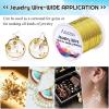 image22 Gauge Jewelry Wire Anezus Craft Wire Tarnish Resistant Copper Beading Wire for Jewelry Making Supplies and Crafting Antique Bronze 49 Yards45 MetersGold